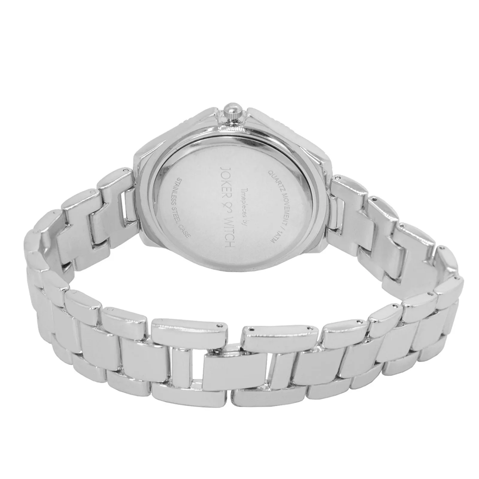 Ella Black Dial Silver Watch