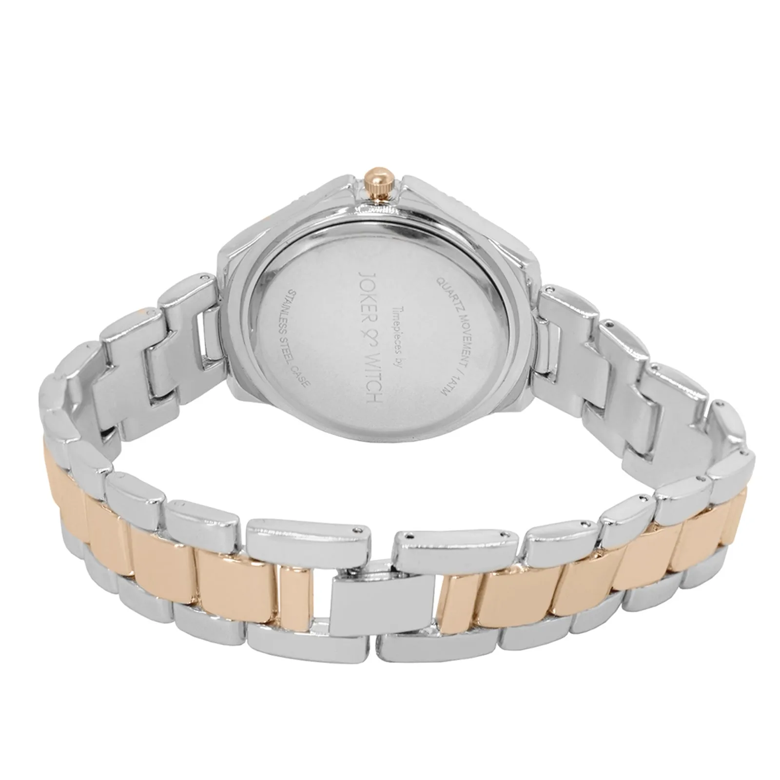 Ella White Dial Rose gold & Silver Watch