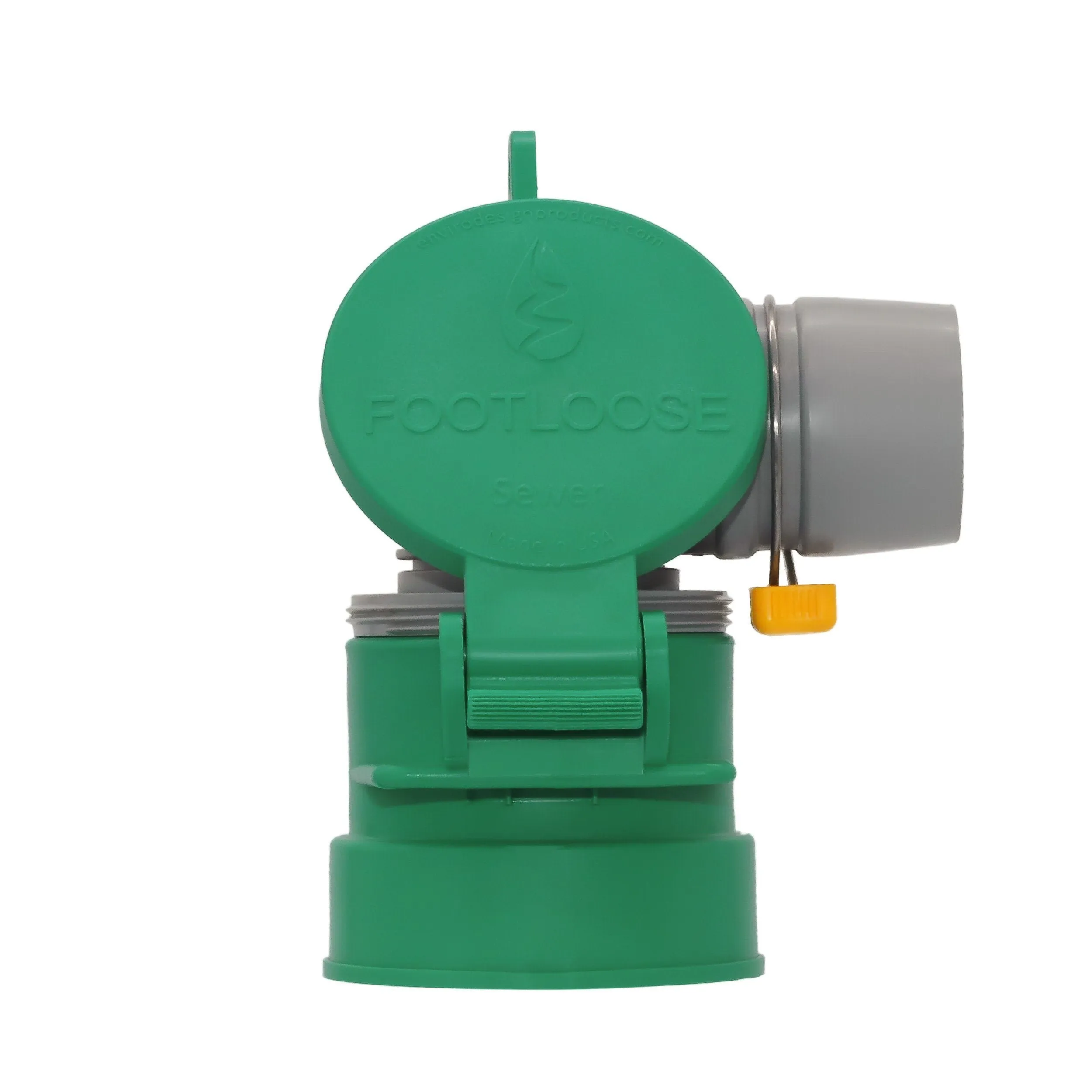 Enviro Design Products: FootLoose RV Site Sewer Cap, 4" Green Female