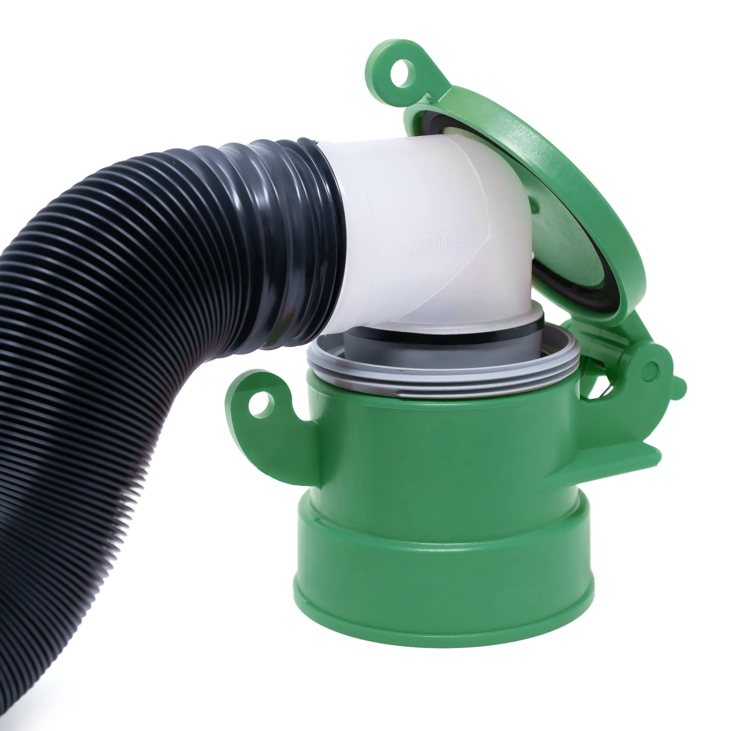 Enviro Design Products: FootLoose RV Site Sewer Cap, 4" Green Female