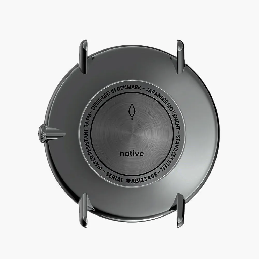 Native | White Dial - Black Leather