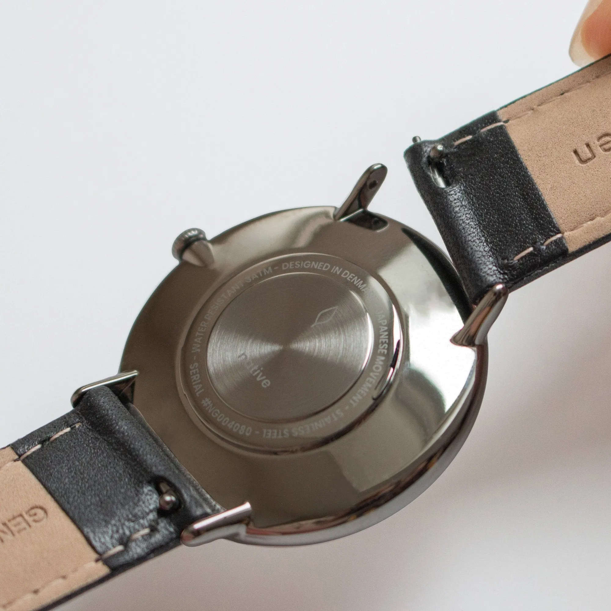 Native | White Dial - Black Leather