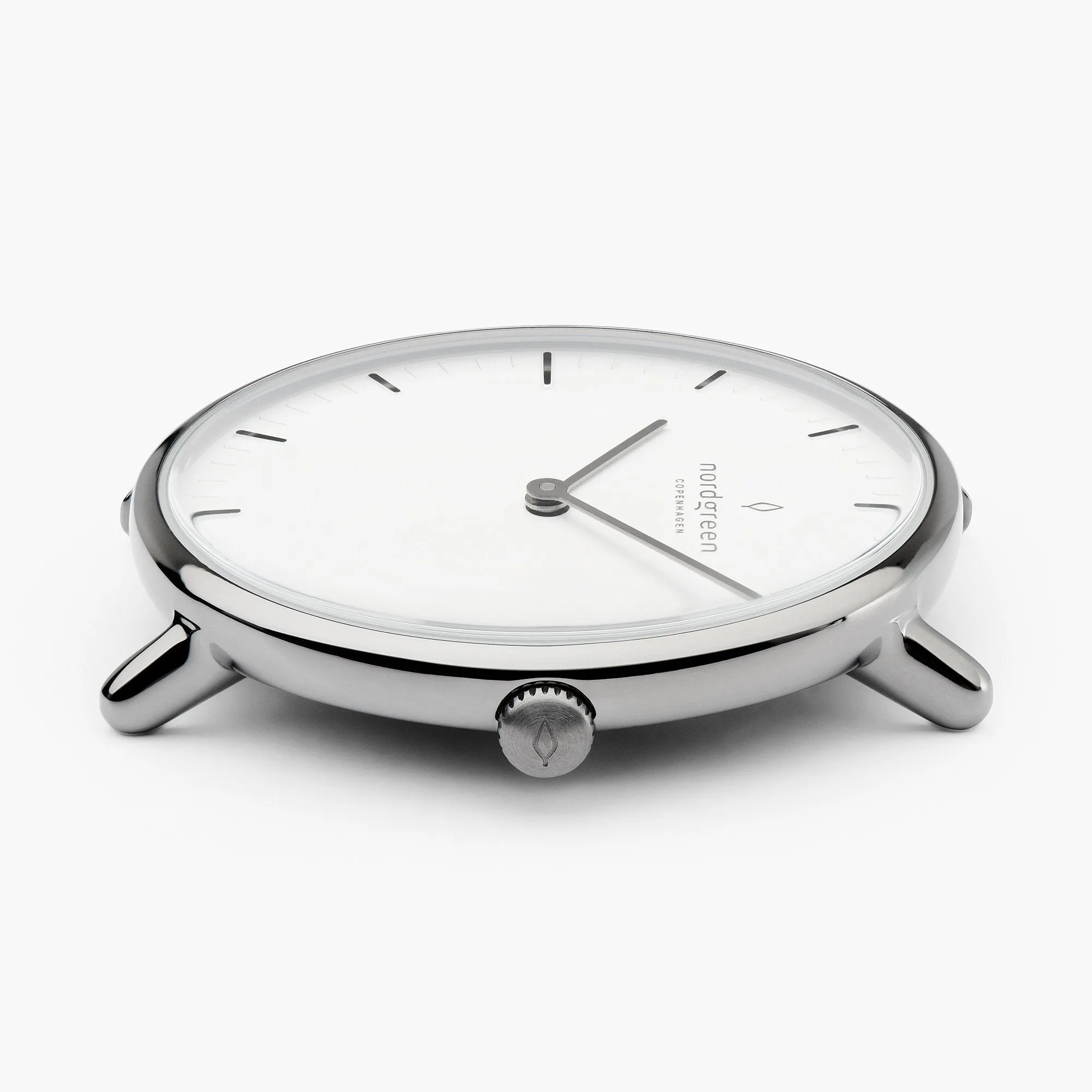 Native | White Dial - Black Leather