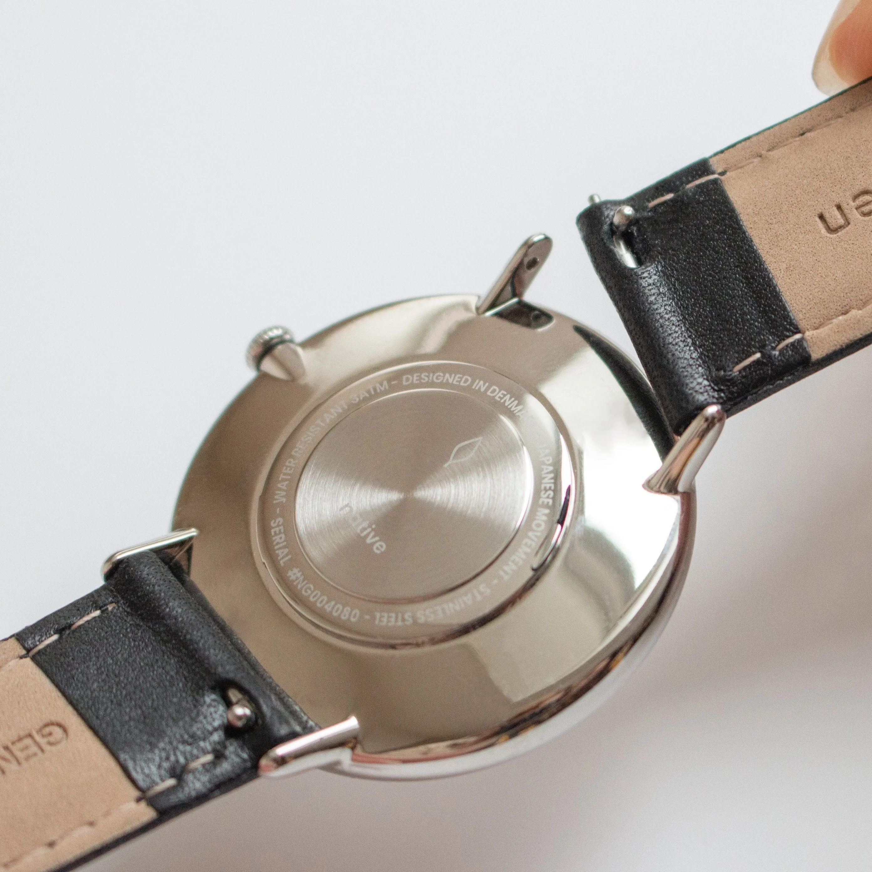Native | White Dial - Black Leather